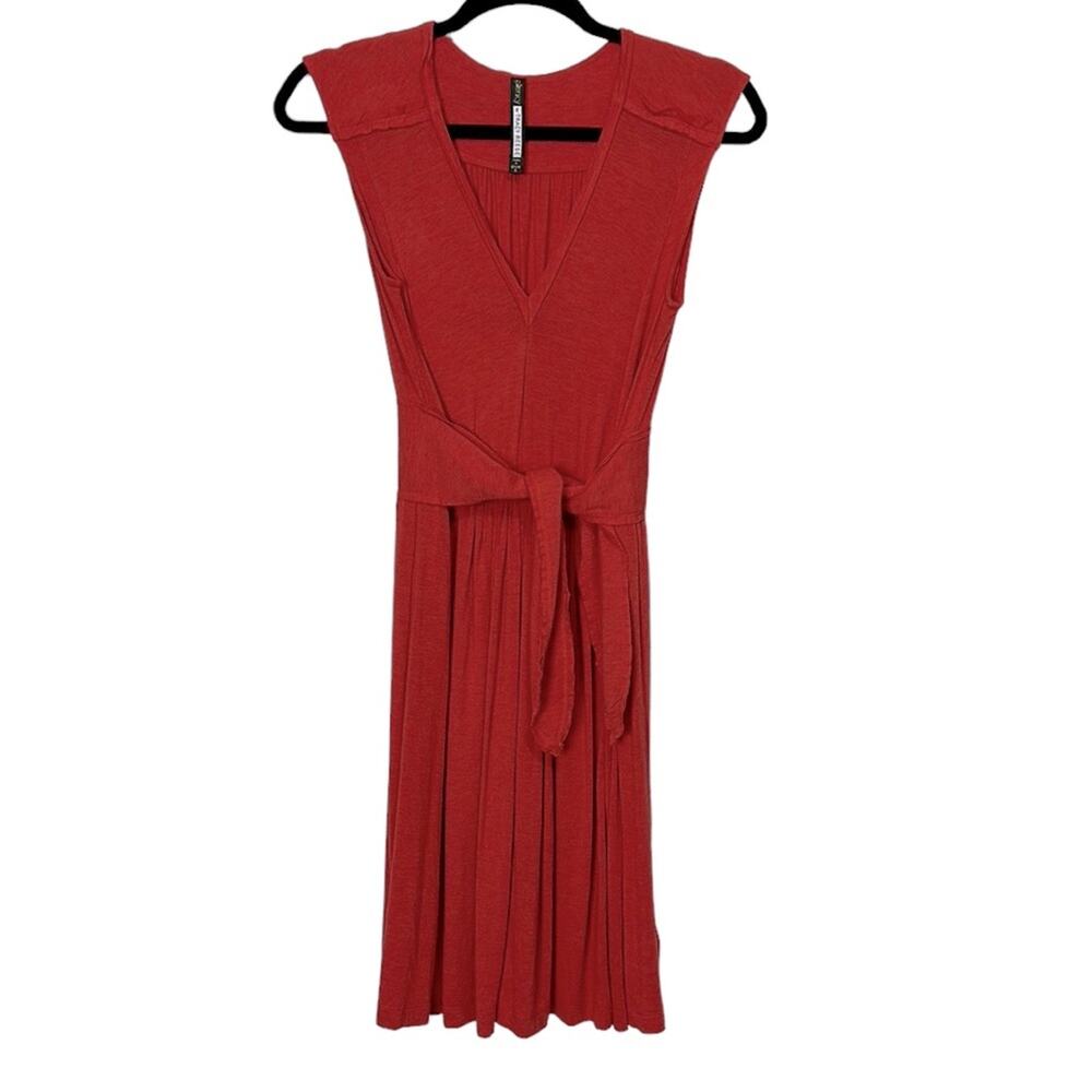 Plenty By Tracy Reece Women’s Red V neck tie Mini dress size small